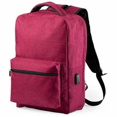 Anti diefstal gymtas/rugzak rood 13 liter