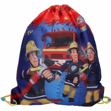 Brandweerman sam gymtas/gymtas 37 x 44 cm voor jongens