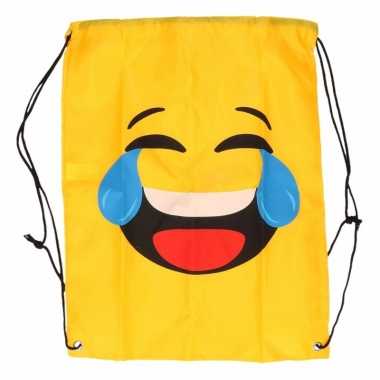 Gymtas geel smiley lol