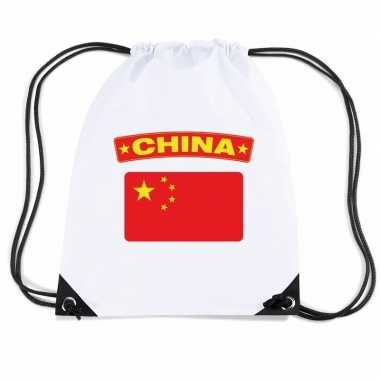 Gymtas met rijgkoord vlag china
