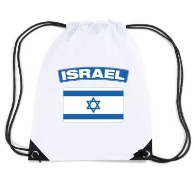Gymtas met rijgkoord vlag israel