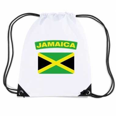Gymtas met rijgkoord vlag jamaica