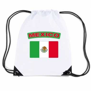 Gymtas met rijgkoord vlag mexico
