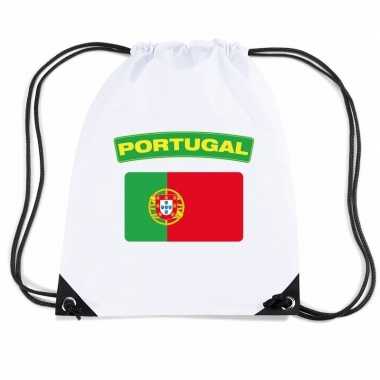 Gymtas met rijgkoord vlag portugal