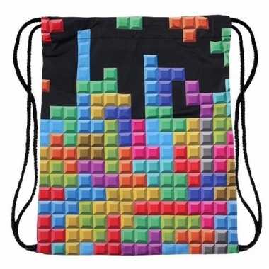 Gymtas met tetris print