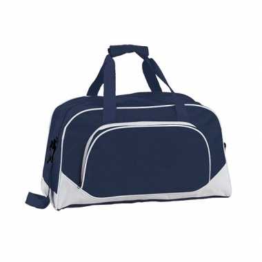 Gymtas navy blauw 42 cm