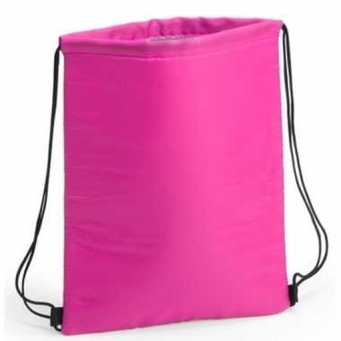 Koeler koeltassen fuchsia roze 32 x 42 cm gymtasje/rugzakje