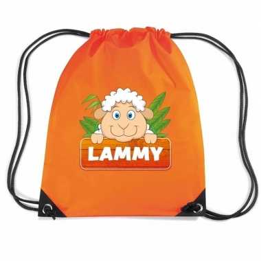 Lammy het schaap gymtas / gymtas oranje voor kinderen