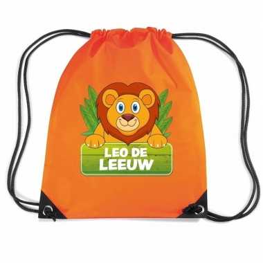 Leo de leeuw gymtas / gymtas oranje voor kinderen