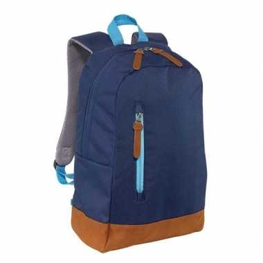 Rugzak/gymtas donkerblauw 45 cm