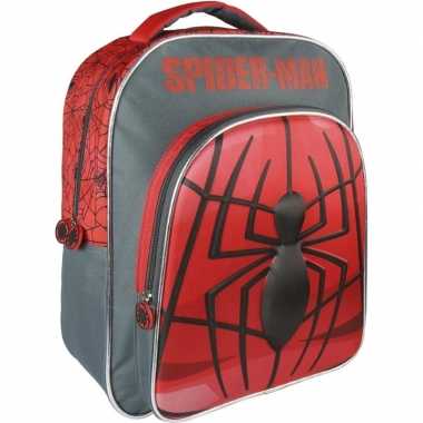 Zwart/rode marvel spiderman rugzakken/gymtassen 30 x 41 cm reistas vo