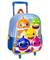 Baby shark trolley reiskoffer gymtas voor kinderen