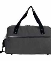 Grijze canvas gymtas gymtas 30 liter