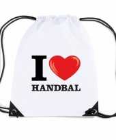 Gymtas met rijgkoord i love handbal