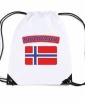 Gymtas met rijgkoord vlag noorwegen