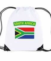 Gymtas met rijgkoord vlag zuid afrika