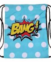 Gymtas met stippen en tekst