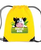 Koetje boe koeien gymtas gymtas geel voor kinderen
