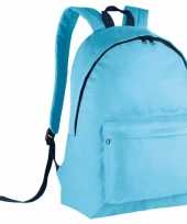 Lichtblauwe gymtas rugzak voor kids 38 cm
