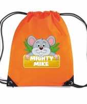 Mighty mike de muis gymtas gymtas oranje voor kinderen