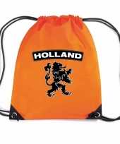 Oranje gymtas met rijgkoord holland zwarte leeuw
