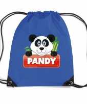 Pandy de panda gymtas gymtas blauw voor kinderen