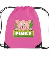 Pinky the pig varkens gymtas gymtas roze voor kinderen