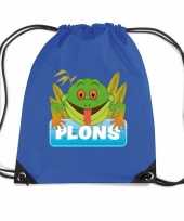 Plons de kikker gymtas gymtas blauw voor kinderen
