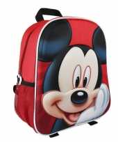 Rode 3d mickey mouse gymtas voor kinderen