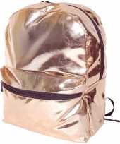 Rose gouden rugzak gymtas 43 cm voor meisjes