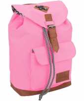 Vintage rugzak gymtas roze 29 cm voor kinderen